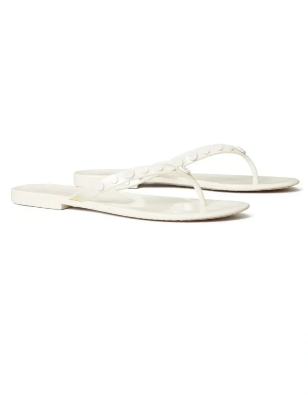 NEW💕TORY BURCH Studded Jelly Thong Beach Sandal in Ivory Size 9